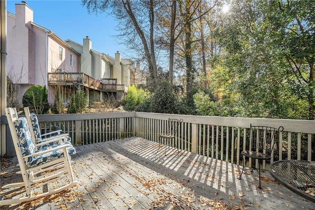 view of wooden terrace