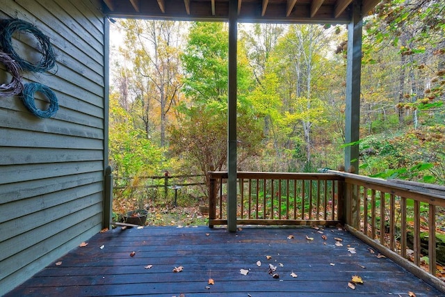 view of wooden deck