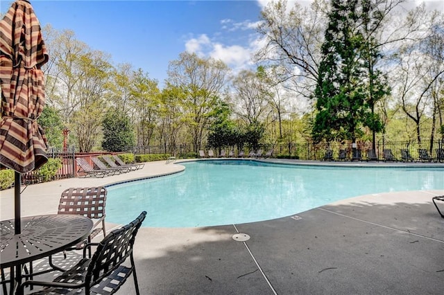 view of pool with a patio area