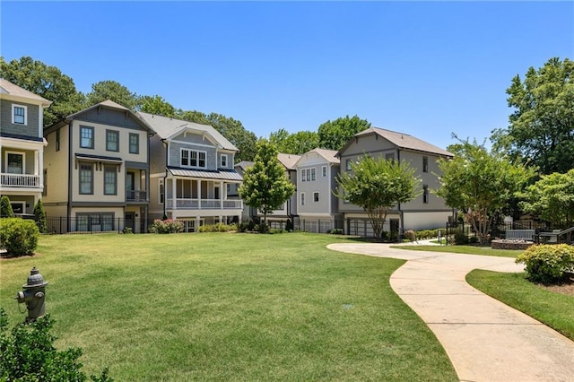 view of community with a lawn