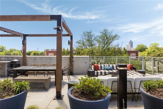 22 Airline St NE Unit 403, Atlanta, GA 30312 - view of patio / terrace featuring outdoor lounge area and outdoor dining space