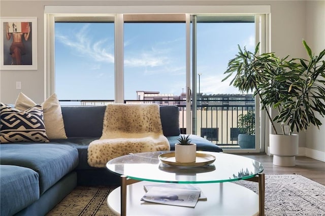 22 Airline St NE Unit 403, Atlanta, GA 30312 - living area featuring wood finished floors and baseboards
