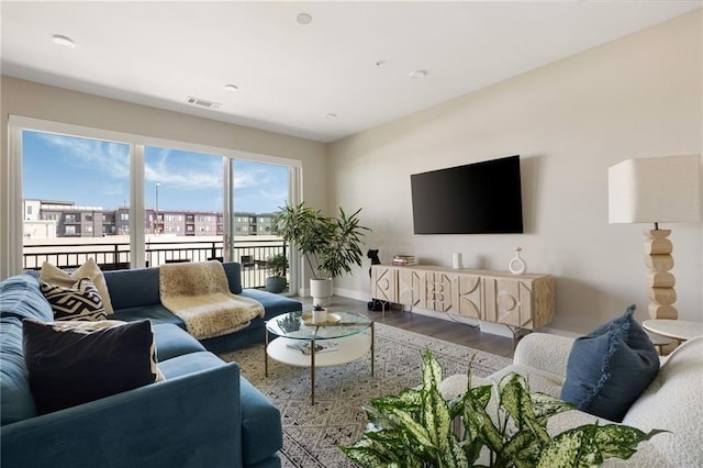 22 Airline St NE Unit 403, Atlanta, GA 30312 - living area featuring wood finished floors and baseboards