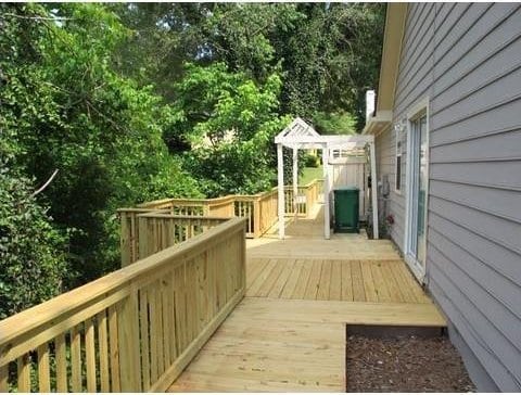 view of wooden deck