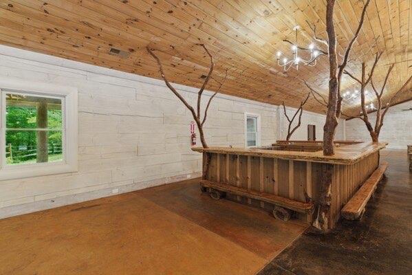 230 Old Mill White Ext, Jasper, GA 30143 - misc room featuring wood ceiling and a chandelier