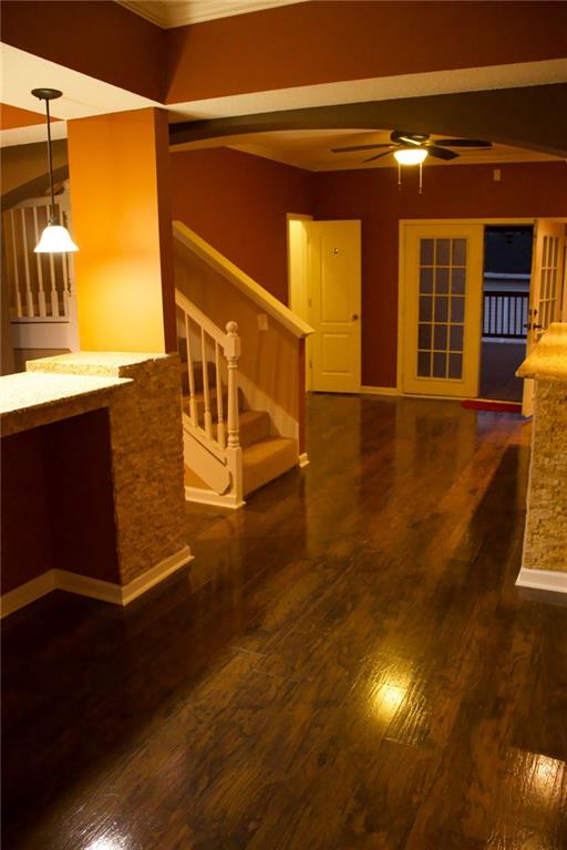 interior space featuring dark hardwood / wood-style floors