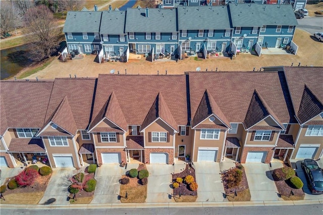 aerial view featuring a residential view