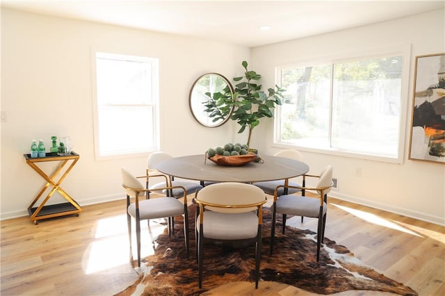 dining room featuring light wood-type flooring