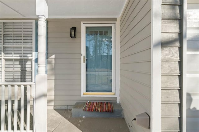 view of doorway to property