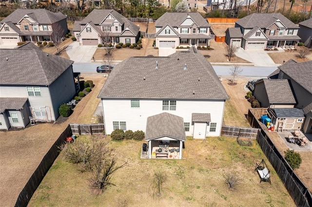 birds eye view of property featuring a residential view