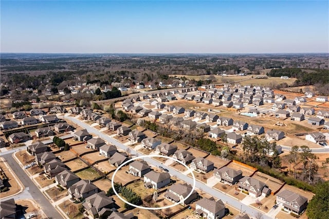 birds eye view of property featuring a residential view