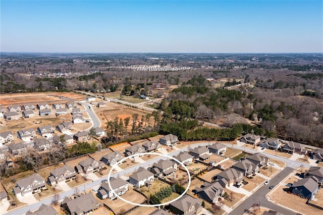 drone / aerial view featuring a residential view