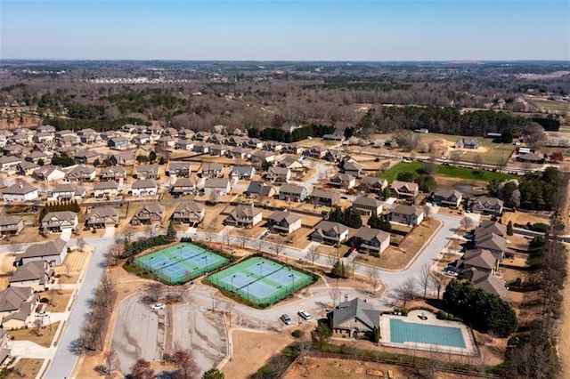 birds eye view of property featuring a residential view