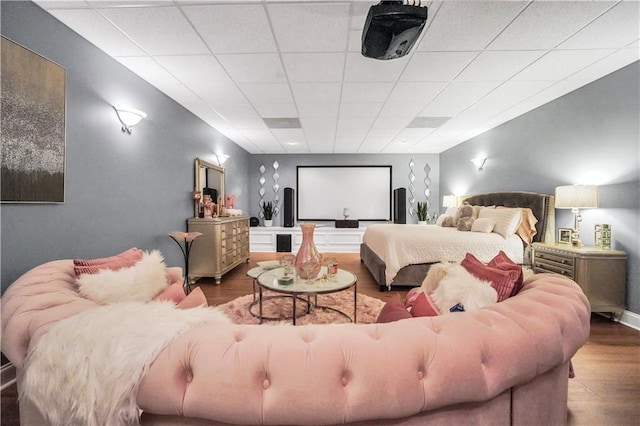 70 Lake Charles Xing, Covington, GA 30016 - cinema room featuring wood finished floors and a drop ceiling