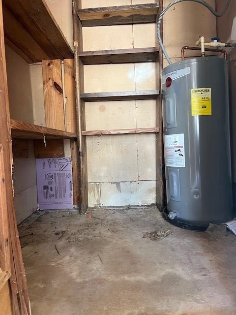 interior space featuring water heater
