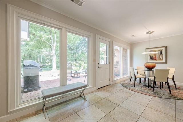 535 Brickleberry Ln, Roswell, GA 30075 - foyer with ornamental molding, plenty of natural light, and light tile patterned floors