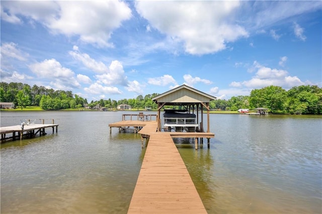233 S Spring Rd, Eatonton, GA 31024 - dock with a water view and boat lift