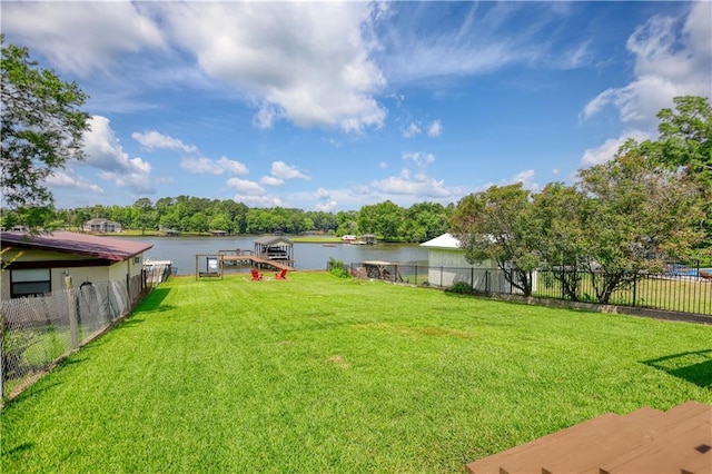 233 S Spring Rd, Eatonton, GA 31024 - view of yard featuring a boat dock and a water view