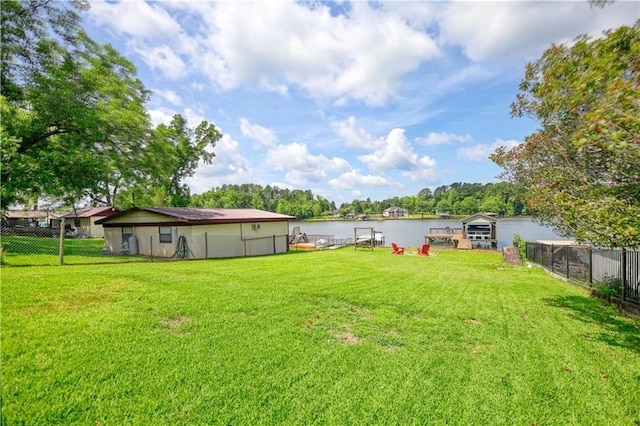 233 S Spring Rd, Eatonton, GA 31024 - view of yard featuring a water view and a dock