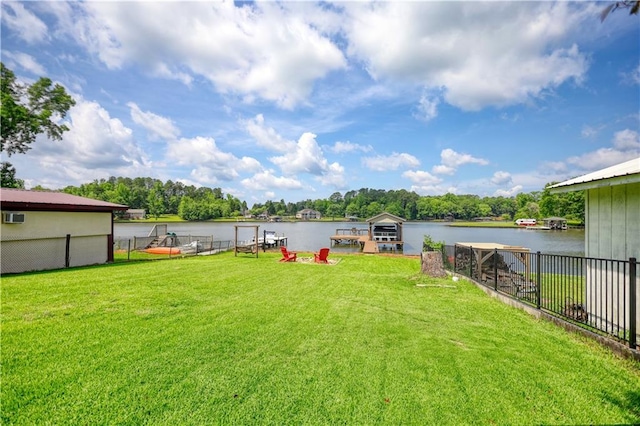 233 S Spring Rd, Eatonton, GA 31024 - view of yard featuring a water view and a boat dock
