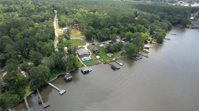 233 S Spring Rd, Eatonton, GA 31024 - aerial view of property's location featuring a large body of water and a forest