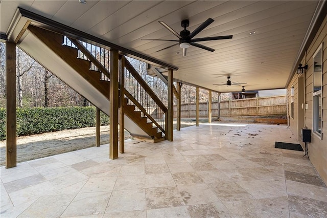 view of patio / terrace with ceiling fan