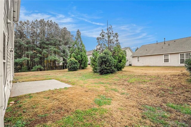 view of yard featuring a patio