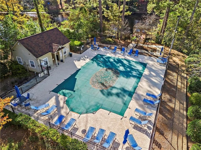 view of pool with a patio