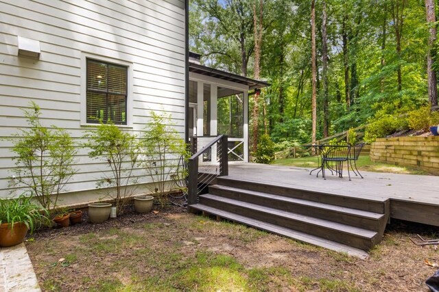 1461 Bubbling Creek Rd NE, Brookhaven, GA 30319 - deck with a sunroom