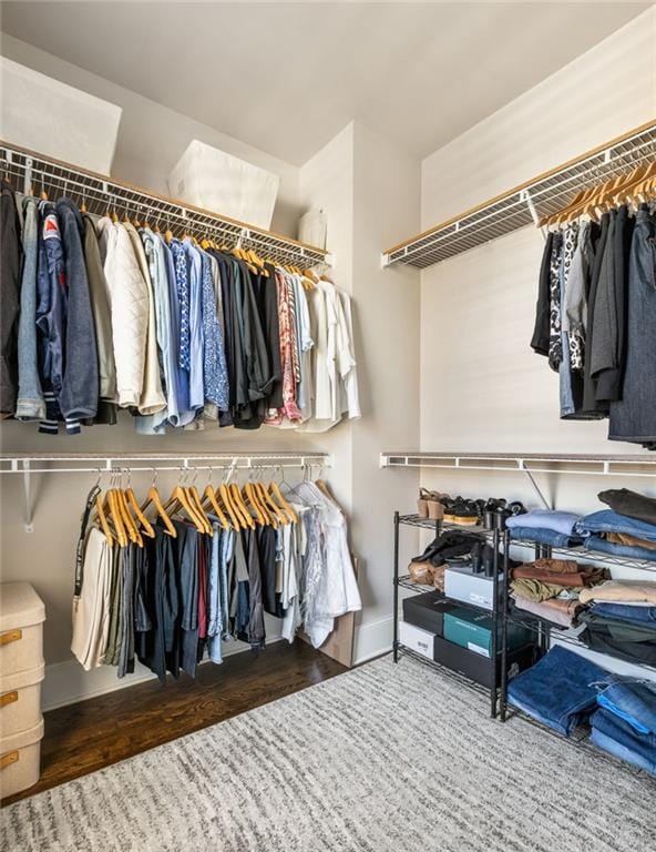 view of walk in closet