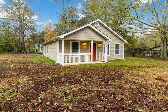 bungalow-style home with covered porch