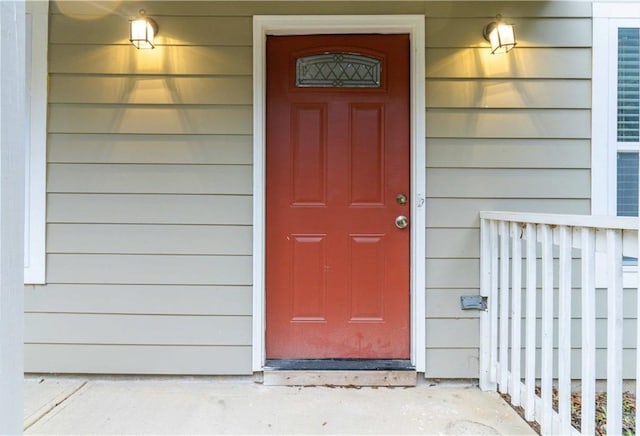 view of doorway to property