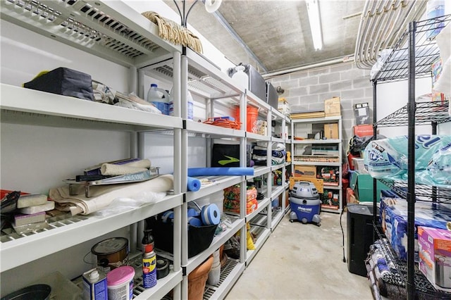 view of storage room