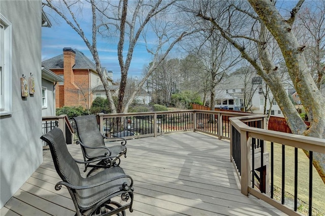 wooden deck with fence