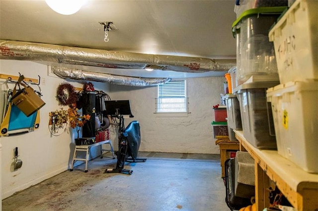 view of basement