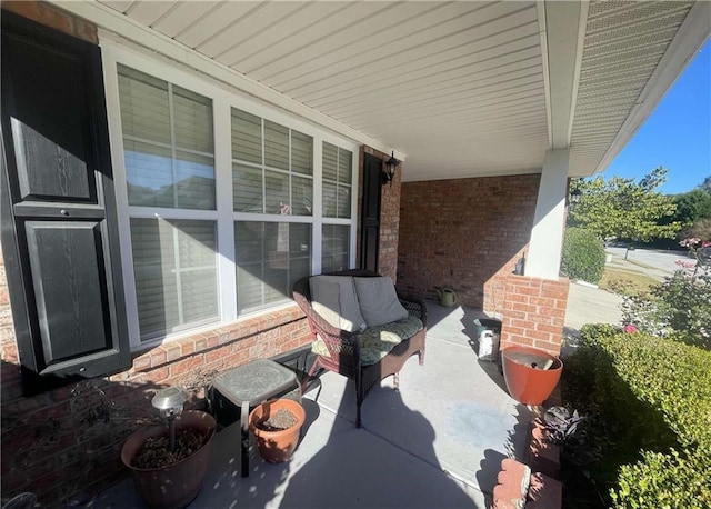 view of patio with a porch