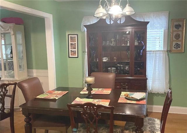 2280 Hickory Station Cir, Snellville, GA 30078 - dining space with hardwood / wood-style floors and a chandelier