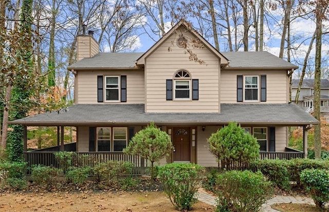 view of front of house featuring covered porch