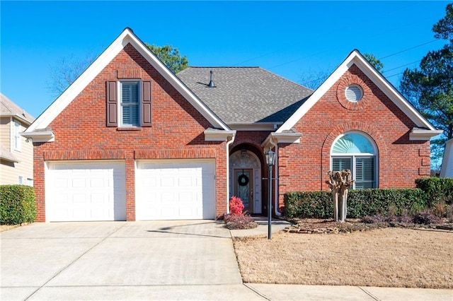 view of property featuring a garage