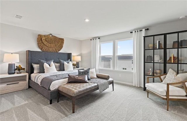 bedroom with carpet floors