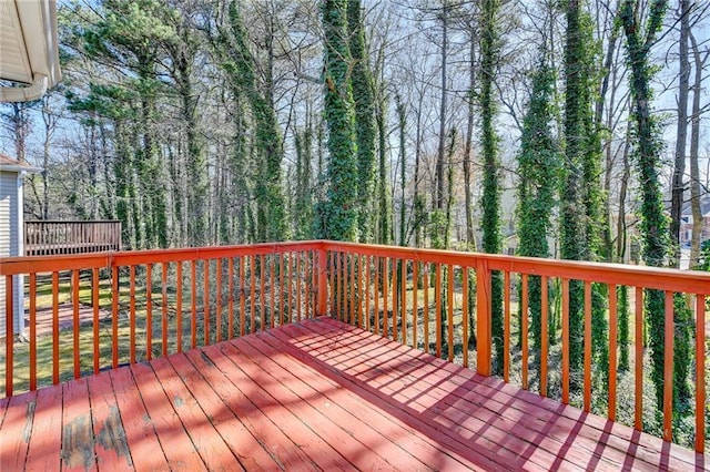 view of wooden deck