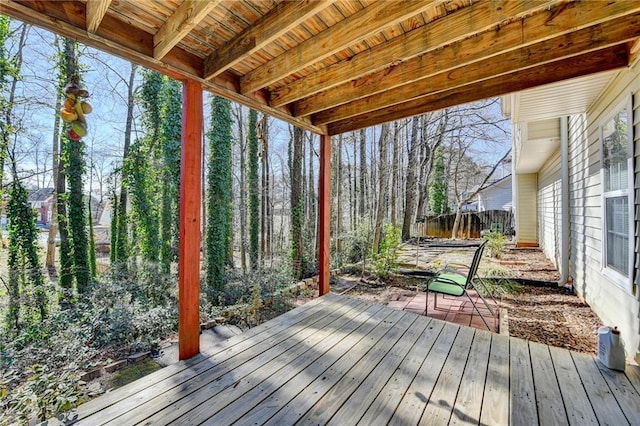 wooden deck with fence