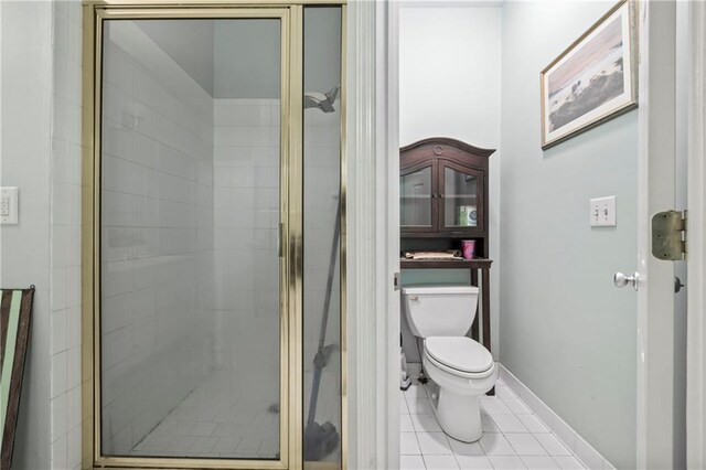 38 Olde Wick Trl, Hoschton, GA 30548 - bathroom featuring a shower stall and tile patterned flooring