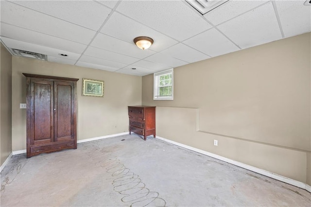 38 Olde Wick Trl, Hoschton, GA 30548 - below grade area featuring baseboards and a drop ceiling