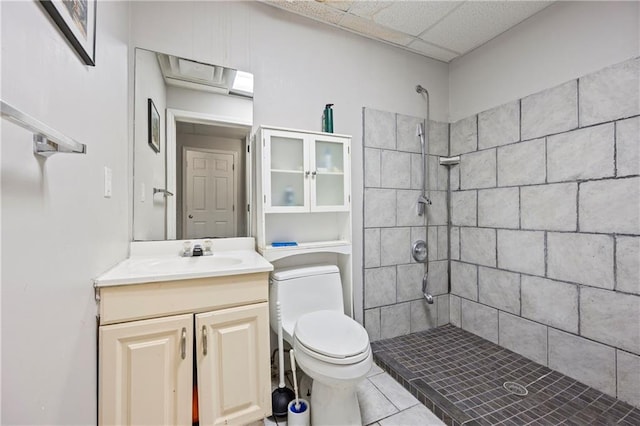 38 Olde Wick Trl, Hoschton, GA 30548 - full bath featuring a tile shower, vanity, and tile patterned floors