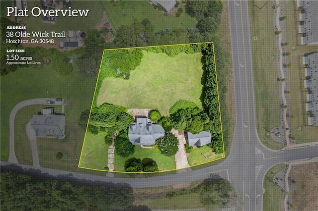 38 Olde Wick Trl, Hoschton, GA 30548 - aerial overview of property's location with property boundaries highlighted