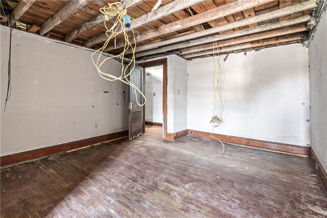 1225 Clifton Rd, Atlanta, GA 30307 - basement with dark hardwood / wood-style flooring and wooden ceiling
