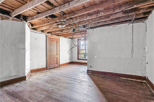 1225 Clifton Rd, Atlanta, GA 30307 - basement with wood-type flooring and wooden ceiling
