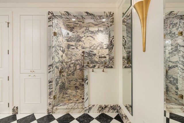 full bathroom with a stall shower