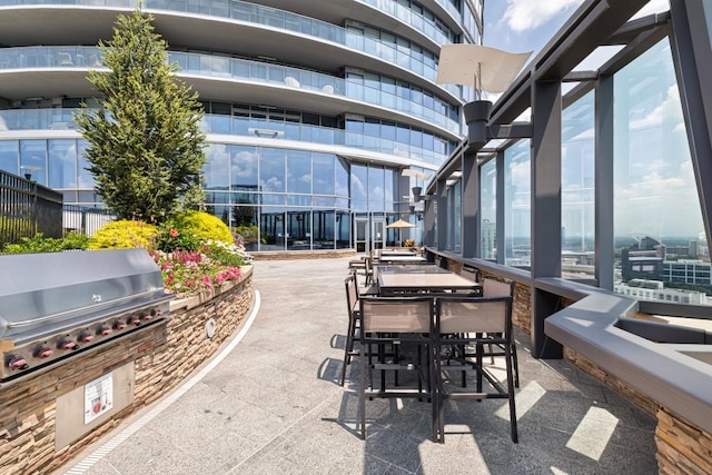 view of patio / terrace with grilling area and area for grilling